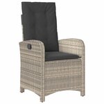 vidaXL Ensemble de salle à manger pour jardin 5 Pièces Gris clair