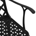 vidaXL Chaises de jardin lot de 6 fonte d'aluminium noir