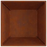 vidaXL Braise Marron 60 x 60 x 30 cm Acier Corten