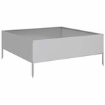 vidaXL Lit surélevé de jardin 100x100x25 cm acier inoxydable