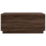 vidaXL Table basse avec lumières LED chêne marron 90x50x40 cm