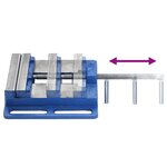 vidaXL Étau pour perceuse à colonne bleu 121 mm fonte