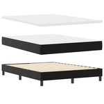 vidaXL Lit Box Spring avec matelas - Noir  140 x 200 cm  cuir synthétique
