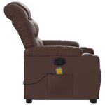 vidaXL Fauteuil inclinable de massage Marron Similicuir