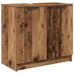vidaXL Ensemble de mobilier de salle de bain 5 Pièces Bois ancien