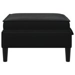 vidaXL Pouf avec Rangement Noir Velours