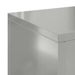 vidaXL Supports pour plantes 2 Pièces Argent 24 x 24 x 55 cm