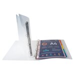 Classeur 4 anneaux 30 mm polypropylène Crystal - A4 maxi, Incolore EXACOMPTA