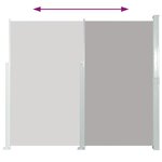 vidaXL Auvent latéral rétractable 160 x 500 cm Gris