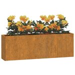 vidaXL Jardinières murales 2 Pièces Rouillé Acier corten 53x10x17 cm