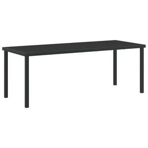 vidaXL Table de Jardin Noir 200 x 80 x 73 cm Métal