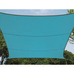 Perel Voile d'ombrage  hydrofuge  4 x 3 m  160 g/m²  polyester  rectangulaire  bleu ciel