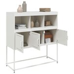 vidaXL Buffet blanc 100 5x39x107 cm acier
