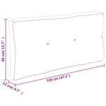 vidaXL Coussin de palette bleu marine 120x40x12 cm tissu