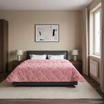 vidaXL Duvet d'été simple Matelassé Rose 200 x 200 cm