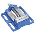 vidaXL Étau pour perceuse à colonne bleu 76 mm fonte