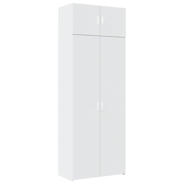 vidaXL Armoire de rangement blanc 80x42 5x225 cm bois d'ingénierie