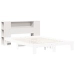 vidaXL Tête de lit avec rangement blanc 120 cm bois massif de pin