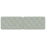 vidaXL Coussin de tête de lit gris clair 160 cm velours