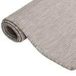 vidaXL Tapis à tissage plat d'extérieur 120x170 cm gris clair