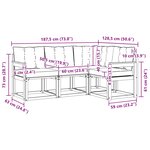 vidaXL Ensemble de canapés d'extérieur 4 pc Blanc et Beige