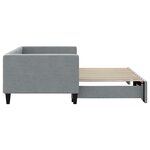 vidaXL Lit de jour avec lit gigogne gris clair 90x190 cm tissu