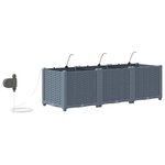 vidaXL Pots de jardin Gris clair 120 x 40 x 37.5 cm Acier