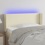vidaXL Tête de lit à LED Crème 93x16x78/88 cm Similicuir