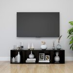 vidaXL Meubles TV 4 Pièces noir 37x35x37 cm bois d’ingénierie