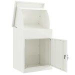 vidaXL Boîte de dépôt de colis Blanc 44 x 35 x 59 cm Acier