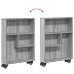 vidaXL Chariot de rangement étroit sonoma gris bois d'ingénierie