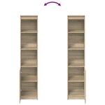 vidaXL Buffet haut chêne sonoma 37 5x35x180 cm bois d'ingénierie