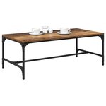 vidaXL Table basse Bois Ancien 100 x 50 x 35 cm Bois d'ingénierie