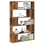 vidaXL Bibliothèque/Séparateur de pièce vieux bois 100x24x155 cm