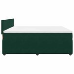 vidaXL Sommier à lattes de lit et matelas Vert foncé 180x200cm Velours