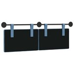 vidaXL Tête de lit suspendue Bleu Tissu en velours côtelé