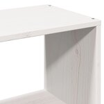 vidaXL Lit bibliothèque sans matelas blanc 90x190cm bois de pin massif