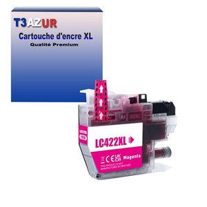 T3AZUR- Cartouche compatible avec Brother LC422 XL pour Brother MFC-J5340DW  MFC-J5340DWE  MFC-J5345DW Magenta