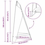 vidaXL Braise Marron 58 x 40 x 100 cm Acier résistant aux intempéries