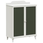 vidaXL Armoire tableau noir avec étagère Blanc Bois d'ingénierie