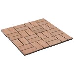 vidaXL Carreau de terrasse 11 Pièces Marron 30 x 30 cm WPC