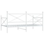 vidaXL Lit de jour sans matelas blanc 100x190 cm acier