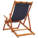 vidaXL Chaises de plage pliables lot de 2 bleu tissu