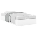 vidaXL Cadre de lit ottoman sans matelas blanc 80x200 cm similicuir