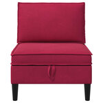 vidaXL Canapé moyen avec rangement Bordeaux Velours
