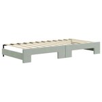 vidaXL Lit de jour avec gigogne et matelas gris clair 90x200cm velours