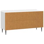vidaXL Meuble TV 99 x 34 5 x 52 cm Blanc brillant Bois d'ingénierie