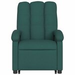 vidaXL Fauteuil inclinable électrique vert foncé tissu