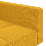 vidaXL Canapé-lit à 2 places avec deux oreillers jaune tissu