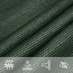 vidaXL Voile d'ombrage 160 g/m² Vert foncé 4x6 m PEHD